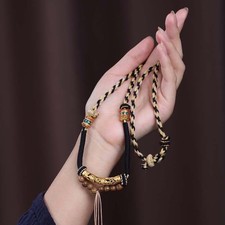 Tibetan Style Handmade Braided Cotton Cord Necklace For Dzi Bead Pendant picture