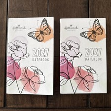 Hallmark 2027 Datebook Planner Calendar 14-Month SET OF 2 Floral & Butterfly picture