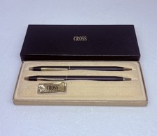 VTG Cross Pen & Pencil Set Matte Black Engraved “University Health Service” 10 picture
