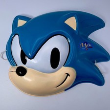 Vintage SEGA Sonic the Hedgehog Japanese Festival Mask Blue Japan Damaged Rare picture