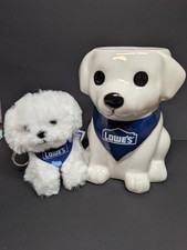 2026 My Lowe's Rewards Ceramic Dog Planter & Plush Puppy Keychain picture