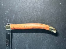 French Laguiole Prestige Knife  Laguiole‑Style Knife  Leather Sheath 3‑Piece Lot picture