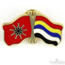 Xinhai Revolution 1911 China Republic Dual Flags Replica Pin Badge Medal Order picture