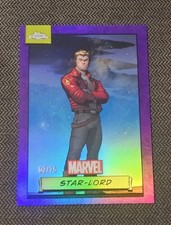 Star-Lord 2024 Topps Chrome Marvel #89 Purple Refractor 02/75 SP (Alpha) picture