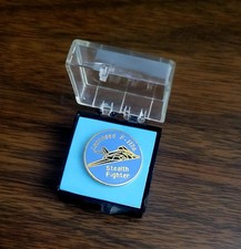 Lockheed, F-117A  Stealth Fighter, Lapel Pin, Vintage, w/ plastic pin case picture