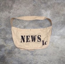Vintage 1950s 60s Newspaper Delivery Bag Canvas Crossbody picture