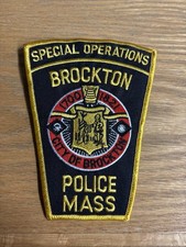 Brockton Massachusetts Police Special Operations Patch Historical Memoribilia picture