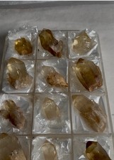 Beautiful Kundalini Citrine Crystal Lot – 12 Pieces picture
