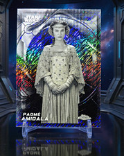 2026 Topps Chrome Star Wars Padme Amidala Black/White Shimmer Refractor SSP #132 picture