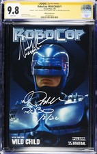 ROBOCOP WILD CHILD #1 PHOTO VARIANT CGC 9.8 SS Signed Peter Weller & Nancy Allen picture