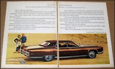 1972 Lincoln Continental 2-Page Print Ad 1971 Car Auto Advertisement Vintage picture