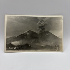 RPPC Paricutin Volcano Eruption Real Photo Postcard Mexico, Navarro Foto picture