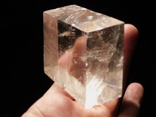 Big Super Translucent Iceland SPAR Calcite CRYSTAL With Double Refraction 276gr picture