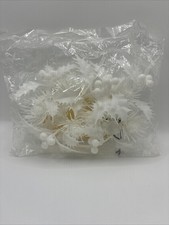 Vintage 1980s Diplomat Candles Holly Leaf Candle Ring White NOS Hallmark picture