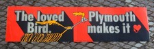 Plymouth Road Runner Bumper Sticker c1970 Unused Warner Bros Seven Arts MOPAR picture