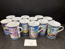 🔥12 Pc Set Rare 2001 Vntg Pillsbury Doughboy Coffee Mugs Complete  Danbury Mint picture
