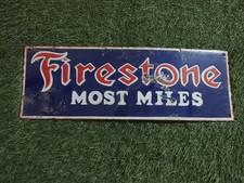 Firestone Porcelain Advertising Sign 24'' Inches picture