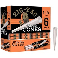 Convenient 1 1/4 Size Pre Rolled Cones - 216 Cones picture