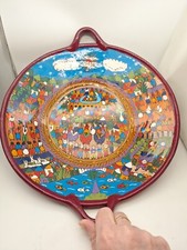 Mexican Folk Art Pottery Wedding Story Bowl 13