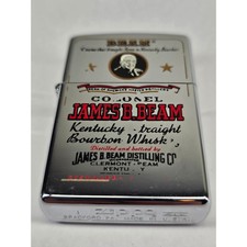 Zippo James B Beam Bourbon Lighter Mens OS Silver 1998 Vintage Chrome picture