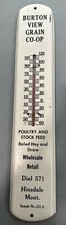 Vintage Poultry & Stock Feed Thermometer Farm GRAIN CO-OP Montana RARE Original picture
