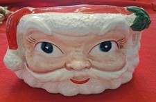 VTG Mid Century Christmas Santa Head Vase Planter Relpo Japan Ceramic 7007  picture