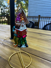Vintage Christopher Radko Singing Elves Glass Ornament JuneBugCollectible picture