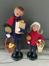 RARE OOAK Byers Choice Original Samples Market Man & Market Girl Signed By Joyce picture