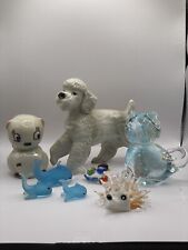 Vtg Miniature Miscellaneous Animal Figurines Lot of 8* Ceramic Glass Cat Dog picture