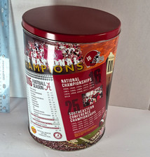 Golden Flake Alabama Crimson Tide 2015 National Champions Tin Canister w/ Lid picture