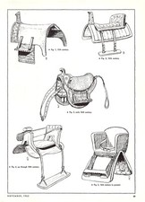 Sidesaddle 13th-18th Century Sketch Wood & Leather Examples Vtg Magazine Excerpt picture