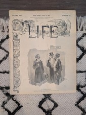 1895 Life Magazine — Yale vs Harvard Satire & Gilded Age America June 27 picture