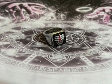 Professional Magical Talisman Mahakal Silver Ring Witch Attract Wealth, Money, L picture