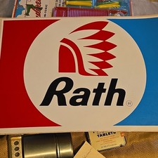 Vintage Rath Seed Corn Decal Sticker Farm Agriculture Advertising Red White Blue picture