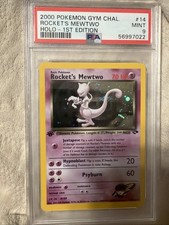 Pokemon 2000 PSA 9 Rocket's Mewtwo Holo 1st Edition 14/132 Gym Challenge First picture