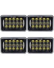 1000% Brighter 4X6 inch LED Headlights with DRL Black 4Pcs Black-4PCS picture