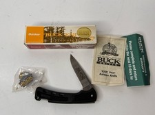 2002 Buck 444 BuckLite 100th Anniversary Folding Knife USA w/ Box Papers & Pin picture