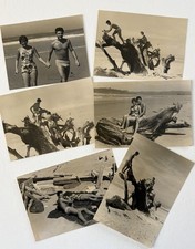 Vintage Snapshot Photo Cute Young Couple Hanging Out On The Beach Swimsuits picture