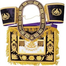 Grand Lodge Past Master Apron With Collar & Cuffs picture