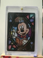 Mickey Mouse DISNEY STAINED GLASS REFRACTOR  2023 Disney 100 Tenyo JAPAN Lorcana picture