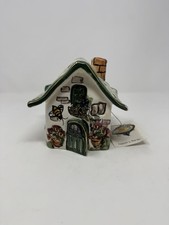 VTG Blue Sky Clayworks Heather Goldminc Bee Cottage Tea Light House 2000 picture
