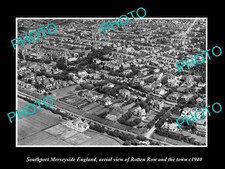 Southport England Aerial View Rotton Row c1940 Old Large Historic Photo picture