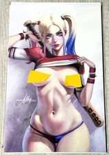 Cool Comics Pin Up Queens #1 Harley Quinn Topless - LTD 100 picture