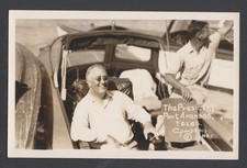 RPPC President Franklin D Roosevelt FDR at Port Aransas Texas late 1945 to 1950 picture