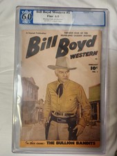 Vintage and Rare GRADED 1950 Bill Boyd Western No. 1 Fawcett Comics February picture