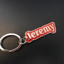 Jeremy Personalized Keychain Metal Novelty Name Gift Red picture