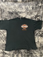 Vintage Russian(Moscow) Harley-Davidson Black Men's Short Sleeve T-Shirt size L picture