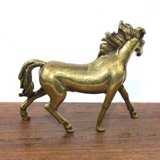 Brass Horse Figurine Statue House Office Table Decoration Animal Figurines US picture