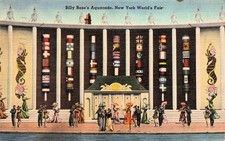 1939 New York Worlds Fair Billy Rose's Aquacade amphitheatre Vtg Postcard I20 picture