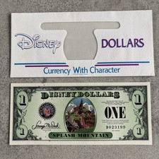2014-D Block. $1 Disney Dollar. Disney World. Splash Mt. UNC- Mint  picture
